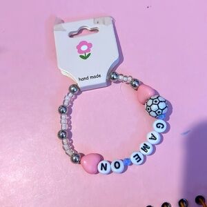 Game on soccer bracelet